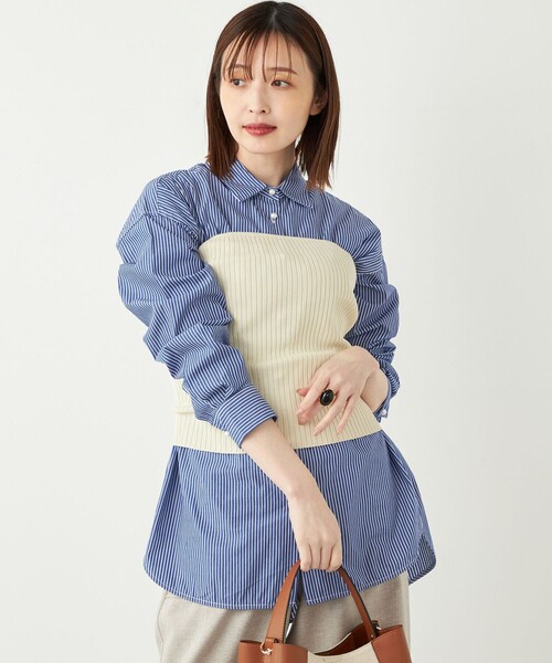 SHIPS Colors(シップス カラーズ)の「SHIPS Colors:〈手洗い可能〉リブ ビスチェ(ベスト・レディース・ネイビー/グレー/ナチュラル・ONE SIZE)」の14枚目の写真