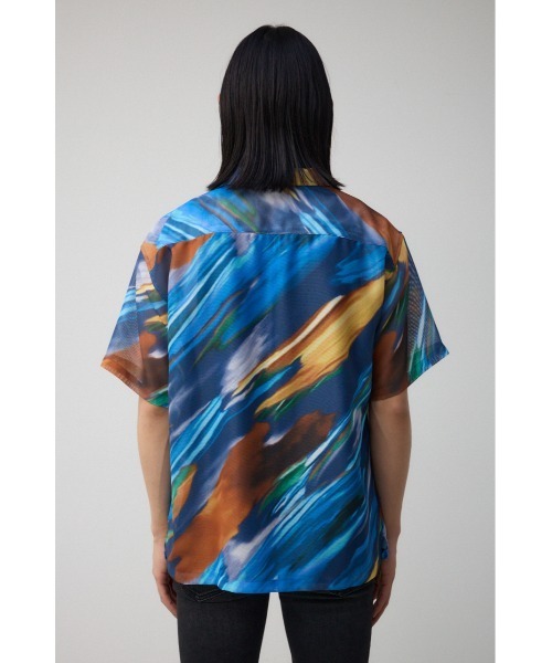AZUL by moussy(アズールバイマウジー)の「アブストラクトシアーシャツ(シャツ/ブラウス・メンズ・グリーン系その他/ブルー系その他/ホワイト系その他/ブラック系その他・FREE)」の15枚目の写真