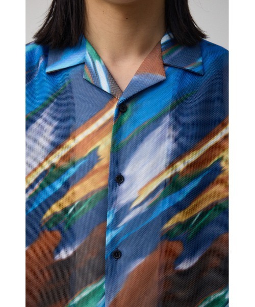 AZUL by moussy(アズールバイマウジー)の「アブストラクトシアーシャツ(シャツ/ブラウス・メンズ・グリーン系その他/ブルー系その他/ホワイト系その他/ブラック系その他・FREE)」の16枚目の写真