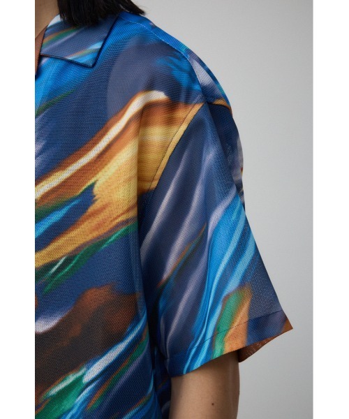 AZUL by moussy(アズールバイマウジー)の「アブストラクトシアーシャツ(シャツ/ブラウス・メンズ・グリーン系その他/ブルー系その他/ホワイト系その他/ブラック系その他・FREE)」の17枚目の写真