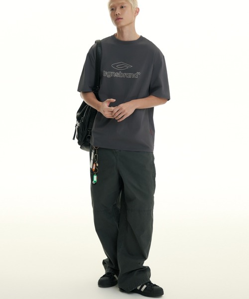 TGNS(ツーガンズ)の「ストリートファッション TGNS ツーガンズ Washed Logging Trousers ペインターパンツ カーゴデニムパンツ デニムパンツ ワークパンツ ジーンズ ジーパン ワイドデニムパンツ ワイドパンツ オーバーサイズ ストリートブランド Y2K(デニムパンツ・メンズ・チャコール/グレー・S/M)」の8枚目の写真