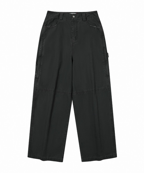 TGNS(ツーガンズ)の「ストリートファッション TGNS ツーガンズ Washed Logging Trousers ペインターパンツ カーゴデニムパンツ デニムパンツ ワークパンツ ジーンズ ジーパン ワイドデニムパンツ ワイドパンツ オーバーサイズ ストリートブランド Y2K(デニムパンツ・メンズ・チャコール/グレー・S/M)」の3枚目の写真