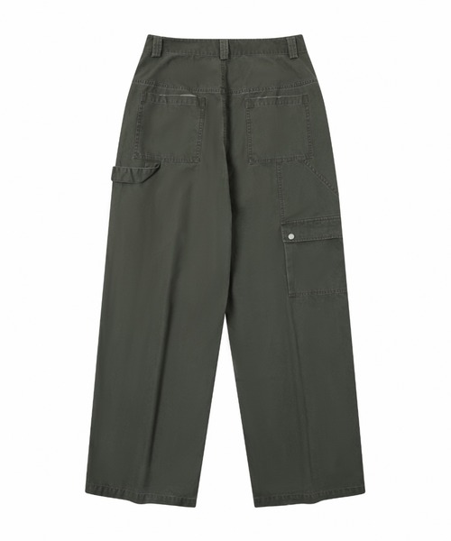 TGNS(ツーガンズ)の「ストリートファッション TGNS ツーガンズ Washed Logging Trousers ペインターパンツ カーゴデニムパンツ デニムパンツ ワークパンツ ジーンズ ジーパン ワイドデニムパンツ ワイドパンツ オーバーサイズ ストリートブランド Y2K(デニムパンツ・メンズ・チャコール/グレー・S/M)」の7枚目の写真