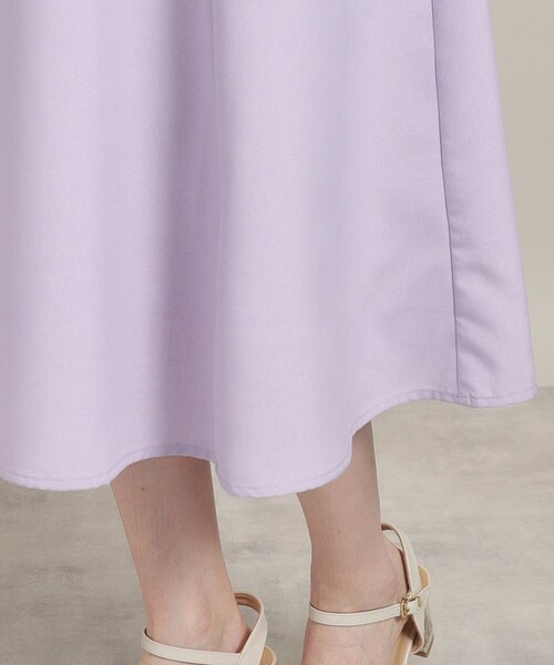 ITS'DEMO（イッツデモ）の「◆【UV／洗える／吸水速乾／イージーアイロン／ウエストゴム】麻調合繊スカート（スカート・レディース・ブルー/ベージュ/パープル/ネイビー・00）」の5枚目の写真