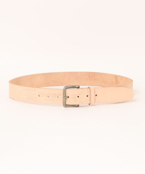SNOOPY×OLD BETTY'S（スヌーピーカケルオールドベティーズ）の「【日本製】スヌーピー 【SNOOPY】 Embossed Leather Belt(D-Surf柄)（ベルト・レディース・ブラック/ナチュラル/ブラウン/キャメル・FREE）」の7枚目の写真