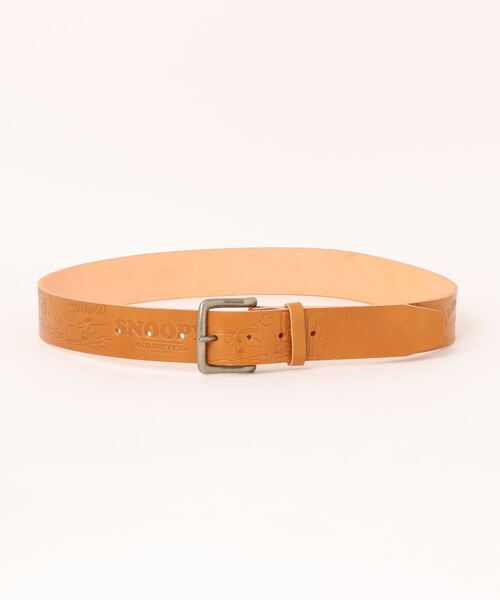 SNOOPY×OLD BETTY'S（スヌーピーカケルオールドベティーズ）の「【日本製】スヌーピー 【SNOOPY】 Embossed Leather Belt(D-Surf柄)（ベルト・レディース・ブラック/ナチュラル/ブラウン/キャメル・FREE）」の6枚目の写真