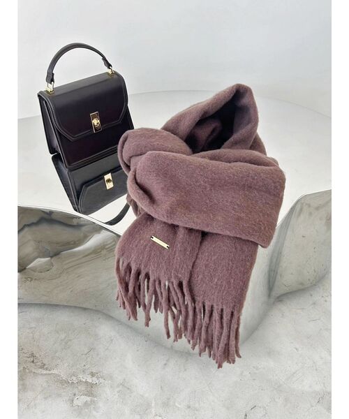 MERCURYDUO（マーキュリーデュオ）の「メタルプレートロングストール（ストール/ショール・レディース・ブラウン/レッド/アイボリー・FREE）」の5枚目の写真