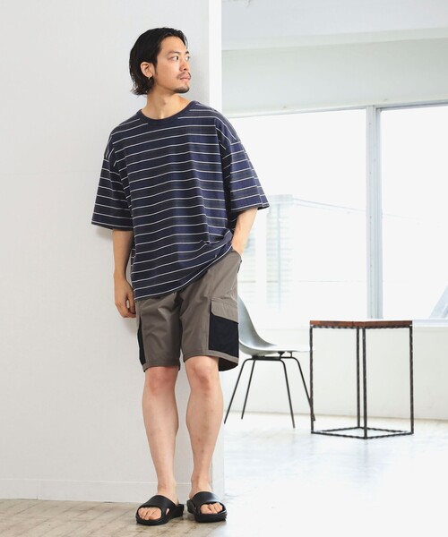 B:MING by BEAMS（ビーミングバイビームス）の「B:MING by BEAMS / フェード ボーダー ビッグシルエット Tシャツ（Tシャツ/カットソー・メンズ・ブラウン/ネイビー・LARGE/MEDIUM/SMALL/X-LARGE）」の11枚目の写真