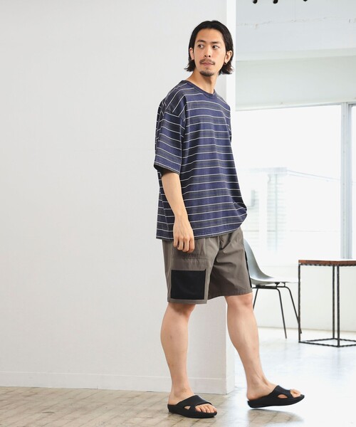 B:MING by BEAMS（ビーミングバイビームス）の「B:MING by BEAMS / フェード ボーダー ビッグシルエット Tシャツ（Tシャツ/カットソー・メンズ・ブラウン/ネイビー・LARGE/MEDIUM/SMALL/X-LARGE）」の12枚目の写真