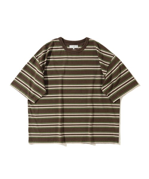 B:MING by BEAMS（ビーミングバイビームス）の「B:MING by BEAMS / フェード ボーダー ビッグシルエット Tシャツ（Tシャツ/カットソー・メンズ・ブラウン/ネイビー・LARGE/MEDIUM/SMALL/X-LARGE）」の19枚目の写真
