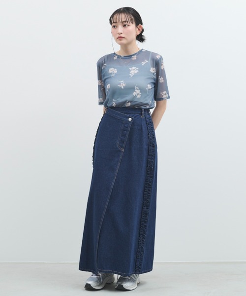 paravion（パラビオン）の「シアー花柄半袖トップス（その他トップス・レディース・ブルー/ベージュ・FREE）」の7枚目の写真