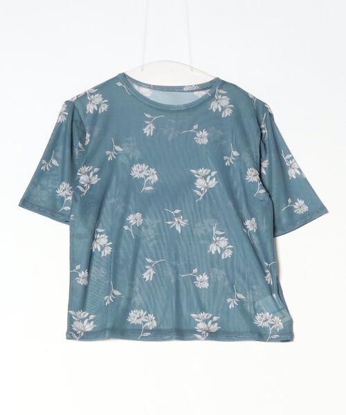 paravion（パラビオン）の「シアー花柄半袖トップス（その他トップス・レディース・ブルー/ベージュ・FREE）」の12枚目の写真