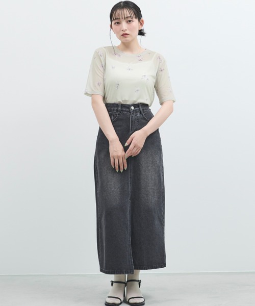 paravion（パラビオン）の「シアー花柄半袖トップス（その他トップス・レディース・ブルー/ベージュ・FREE）」の17枚目の写真