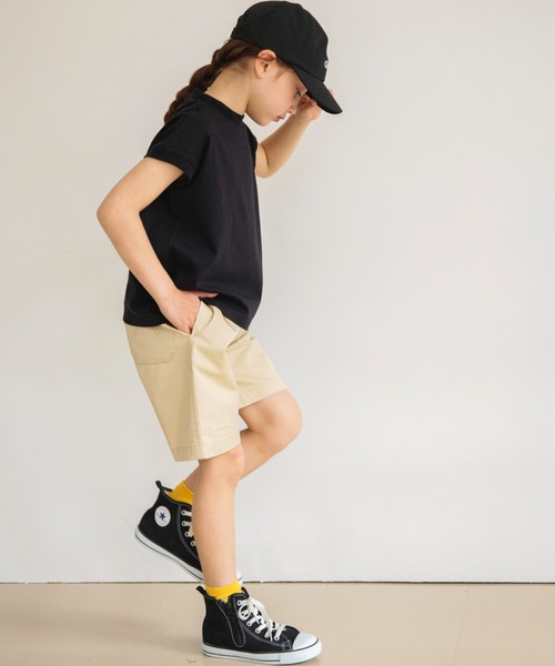 EDWIN(エドウィン)の「【Ou? by EDWIN】タックハーフパンツ(その他パンツ・キッズ・ベージュ/ネイビー・90/150/120/130/140/110/100)」の4枚目の写真