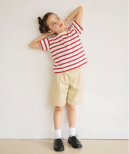 EDWIN(エドウィン)の「【Ou? by EDWIN】タックハーフパンツ(その他パンツ・キッズ・ベージュ/ネイビー・90/150/120/130/140/110/100)」の6枚目の写真