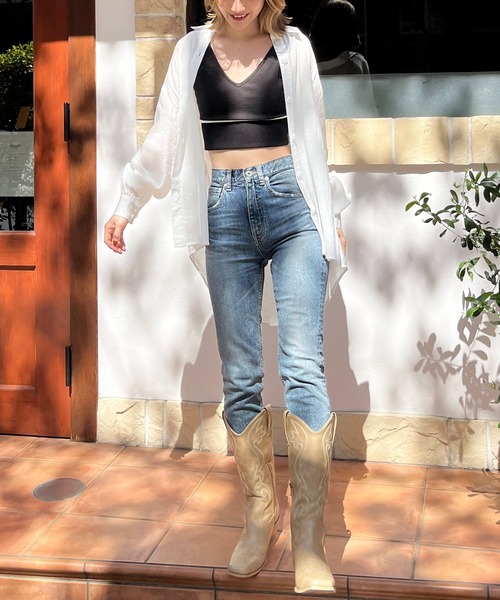 SPIRALGIRL（スパイラルガール）の「シアーボイルオーバーシャツ（シャツ/ブラウス・レディース・ホワイト/ピンク/グリーン・FREE）」の5枚目の写真