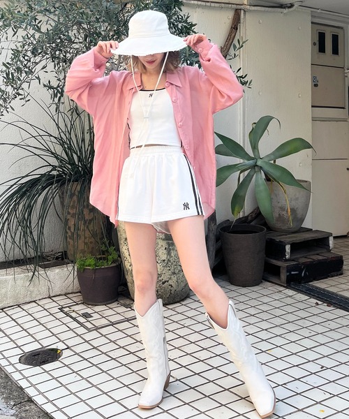 SPIRALGIRL（スパイラルガール）の「シアーボイルオーバーシャツ（シャツ/ブラウス・レディース・ホワイト/ピンク/グリーン・FREE）」の20枚目の写真