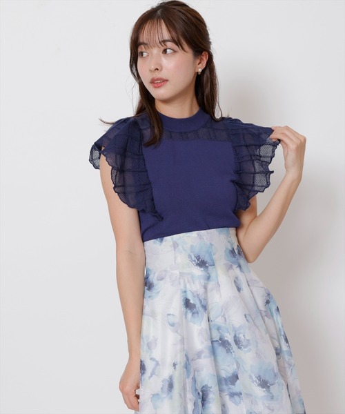 美品✴︎ Swingleスウィングル　オリジナル水彩ぼかしフラワーフレアスカート セール】オリジナル水彩ぼかしフラワーフレアスカート（スカート