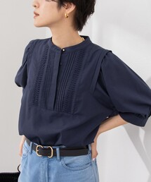 NOLLEY’S | 《セットアップ対応》ピンタック5分袖シャツブラウス(シャツ/ブラウス)