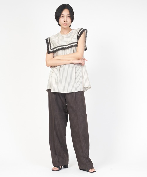 THE SHINZONE(ザ シンゾーン)の「BOX COLLAR BLOUSE(STRIPE)(シャツ/ブラウス・レディース・マルチ・36/34)」の5枚目の写真