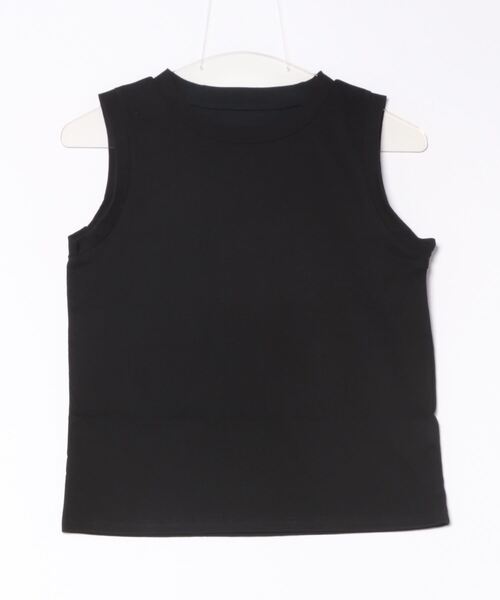 STYLEBLOCK(スタイルブロック)の「シャイニーシアーポプリンフリルトップスタンクセット(タンクトップ・レディース・ブラック/ライトグレー/クリーム・M)」の9枚目の写真