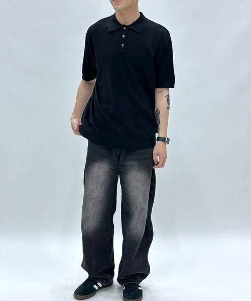 3.3 Field Trip （3.3フィールドトリップ）の「3.3 Field Trip／カラーニットT（Tシャツ/カットソー・メンズ・グレー/ブラック・FREE）」の8枚目の写真