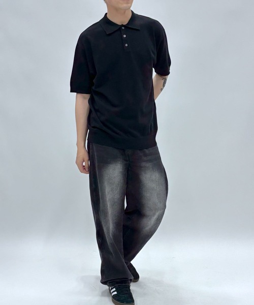 3.3 Field Trip （3.3フィールドトリップ）の「3.3 Field Trip／カラーニットT（Tシャツ/カットソー・メンズ・グレー/ブラック・FREE）」の7枚目の写真