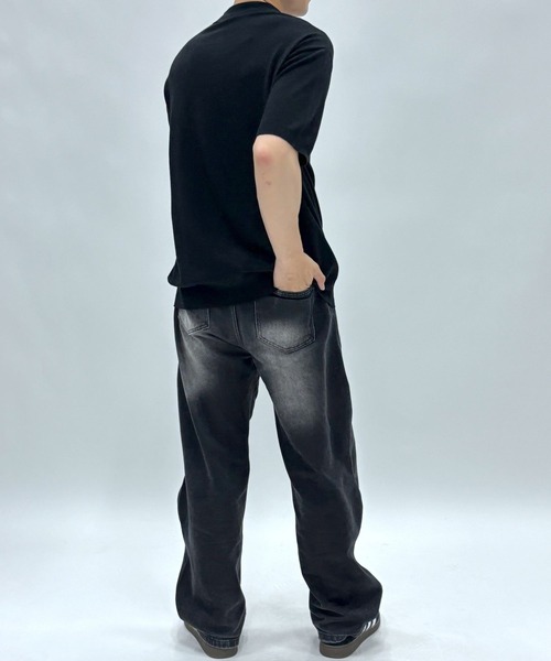 3.3 Field Trip （3.3フィールドトリップ）の「3.3 Field Trip／カラーニットT（Tシャツ/カットソー・メンズ・グレー/ブラック・FREE）」の6枚目の写真