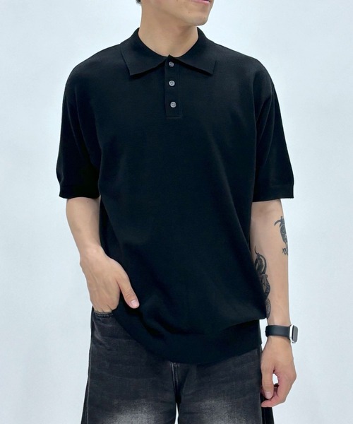 3.3 Field Trip （3.3フィールドトリップ）の「3.3 Field Trip／カラーニットT（Tシャツ/カットソー・メンズ・グレー/ブラック・FREE）」の5枚目の写真