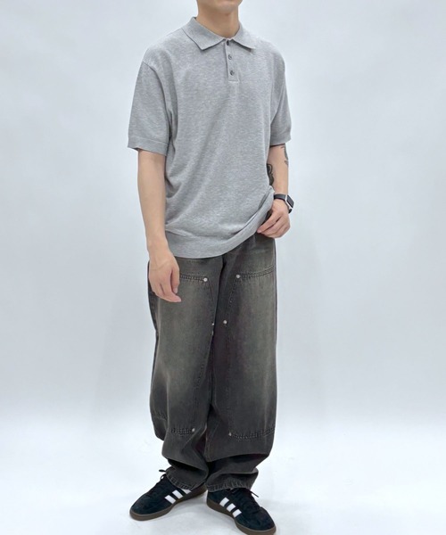 3.3 Field Trip （3.3フィールドトリップ）の「3.3 Field Trip／カラーニットT（Tシャツ/カットソー・メンズ・グレー/ブラック・FREE）」の3枚目の写真