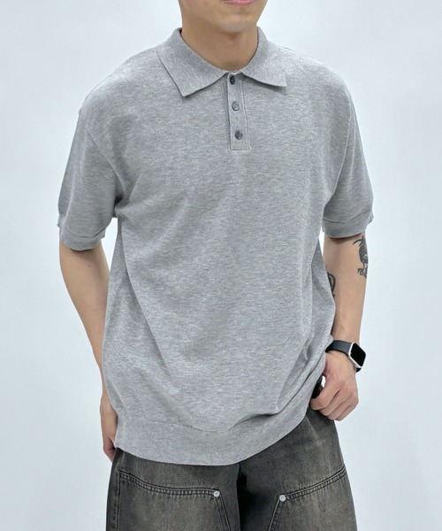 3.3 Field Trip （3.3フィールドトリップ）の「3.3 Field Trip／カラーニットT（Tシャツ/カットソー・メンズ・グレー/ブラック・FREE）」の10枚目の写真