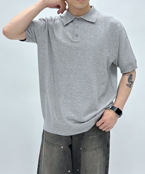 3.3 Field Trip （3.3フィールドトリップ）の「3.3 Field Trip／カラーニットT（Tシャツ/カットソー・メンズ・グレー/ブラック・FREE）」の20枚目の写真