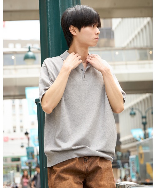 3.3 Field Trip （3.3フィールドトリップ）の「3.3 Field Trip／カラーニットT（Tシャツ/カットソー・メンズ・グレー/ブラック・FREE）」の17枚目の写真