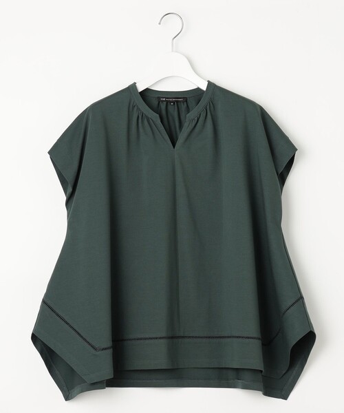 23区 L（ニジュウサンクオオキイサイズ）の「【洗える】ラダーレースジャージー カットソー（Tシャツ/カットソー・レディース・ホワイト系/カーキ系/ブラック系・44/46）」の10枚目の写真