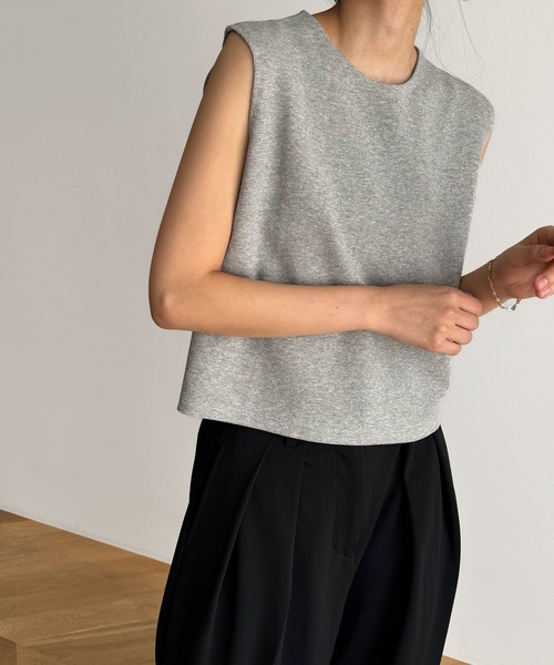 CANAL JEAN(キャナルジーン)の「El mar スムースクルーネックタンク(タンクトップ・レディース・ブラック/ホワイト/グレー/ブラウン・ONE SIZE)」の18枚目の写真