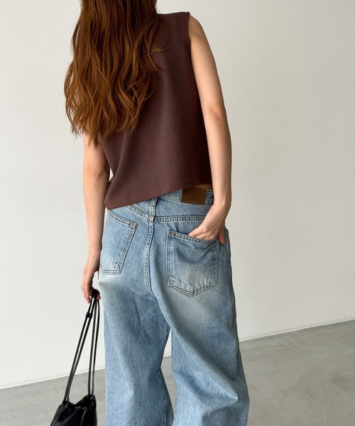 CANAL JEAN(キャナルジーン)の「El mar スムースクルーネックタンク(タンクトップ・レディース・ブラック/ホワイト/グレー/ブラウン・ONE SIZE)」の13枚目の写真