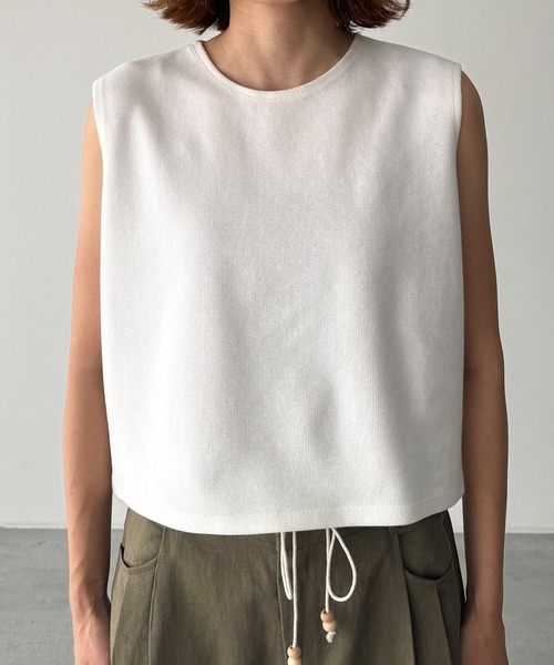 CANAL JEAN(キャナルジーン)の「El mar スムースクルーネックタンク(タンクトップ・レディース・ブラック/ホワイト/グレー/ブラウン・ONE SIZE)」の15枚目の写真