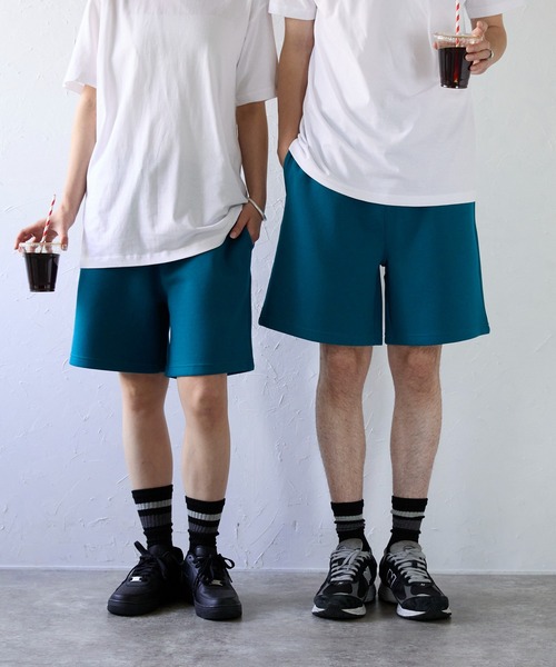 8.5オンスダンボールニットハーフパンツ（ポリジン加工）（その他パンツ）｜Bonjour Sagan（ボンジュールサガン）