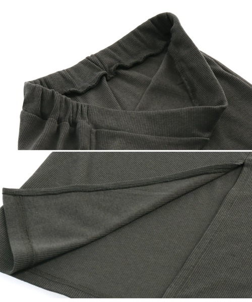 anap mimpi(アナップミンピ)の「バック スリット リブ ロングスカート(スカート・レディース・ダークグレー/ピンク・FREE)」の17枚目の写真