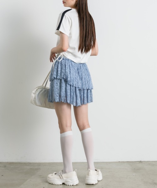 OLIVE des OLIVE(オリーブデオリーブ)の「サイドドロストゲームシャツ 1041060930(Tシャツ/カットソー・レディース・オフホワイト/ネイビー/ピンク・FREE)」の9枚目の写真