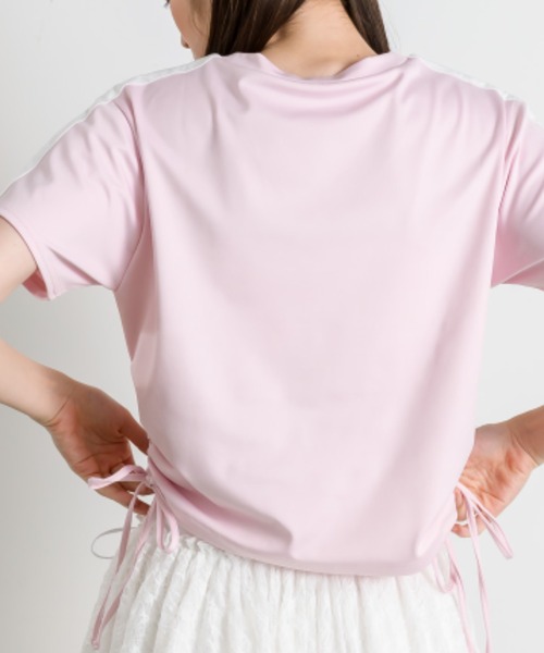 OLIVE des OLIVE(オリーブデオリーブ)の「サイドドロストゲームシャツ 1041060930(Tシャツ/カットソー・レディース・オフホワイト/ネイビー/ピンク・FREE)」の18枚目の写真