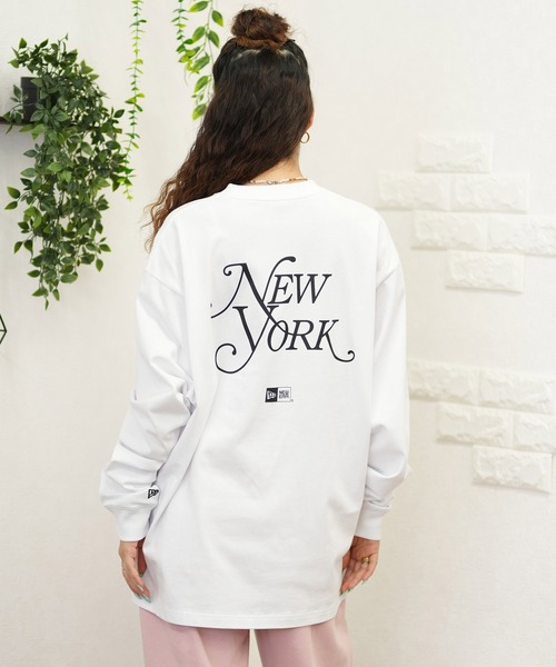 NEW ERA(ニューエラ)の「NEW ERA/ニューエラ ロンT バックプリント 14350606/14350607(Tシャツ/カットソー・レディース・ホワイト/ブラック・S/M)」の5枚目の写真