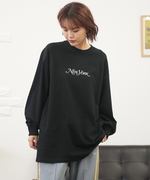 NEW ERA(ニューエラ)の「NEW ERA/ニューエラ ロンT バックプリント 14350606/14350607(Tシャツ/カットソー・レディース・ホワイト/ブラック・S/M)」の9枚目の写真