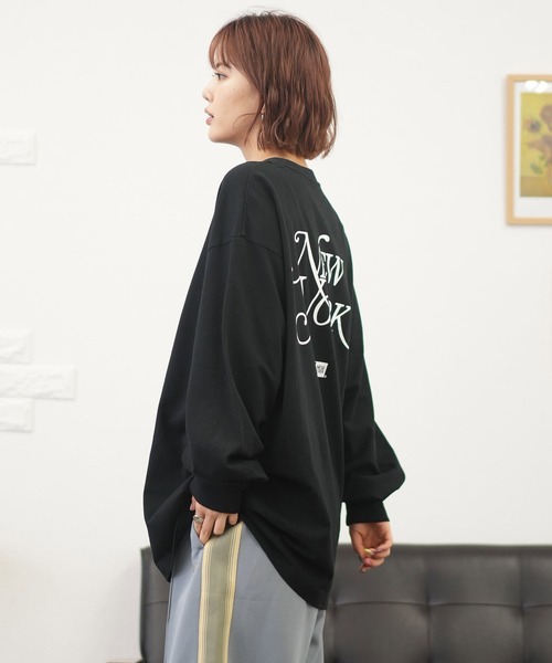 NEW ERA(ニューエラ)の「NEW ERA/ニューエラ ロンT バックプリント 14350606/14350607(Tシャツ/カットソー・レディース・ホワイト/ブラック・S/M)」の10枚目の写真