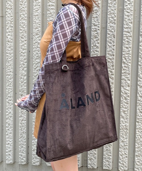 ALAND（エーランド）の「【UNISEX】ALAND／コーデュロイマチツキトート（トートバッグ・レディース・ブラウン/ブラック/ライトブルー・FREE）」の3枚目の写真