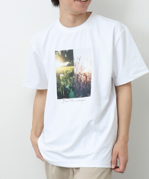 NOLLEY’S(ノーリーズ)の「水陸両用ラッシュプリントTシャツ(Tシャツ/カットソー・メンズ・ホワイト/キナリ/ブラック/オフホワイト・M/L)」の4枚目の写真