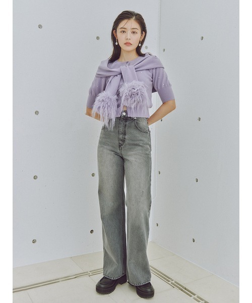 SNIDEL（スナイデル）の「ハイウエストデニムパンツ（デニムパンツ・レディース・ブルー/インディゴブルー/ブラック・1/0）」の14枚目の写真