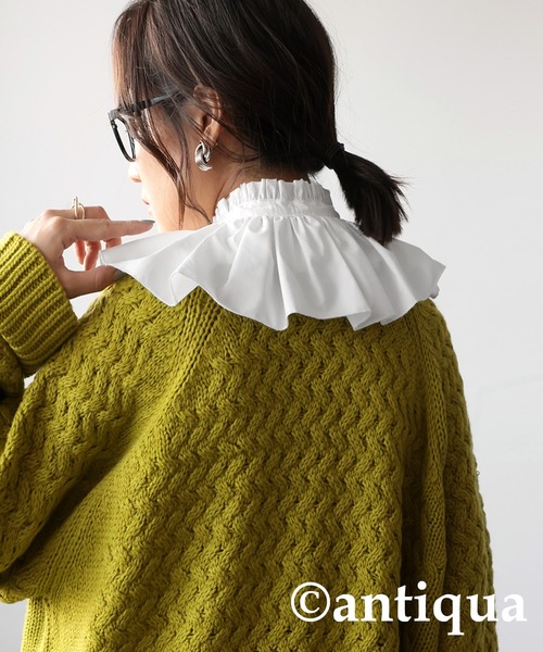 antiqua(アンティカ)の「2wayティアード付け襟(付け襟・キッズ・ホワイト/ブラック・FREE)」の13枚目の写真