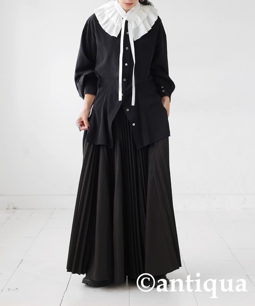 antiqua(アンティカ)の「2wayティアード付け襟(付け襟・キッズ・ホワイト/ブラック・FREE)」の11枚目の写真