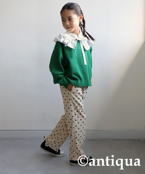 antiqua(アンティカ)の「2wayティアード付け襟(付け襟・キッズ・ホワイト/ブラック・FREE)」の8枚目の写真